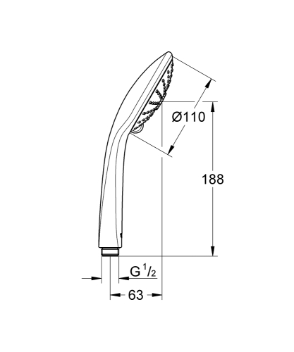 Grohe Euphoria 110 Massage El Duşu 3 Akışlı - 27221000 - 3