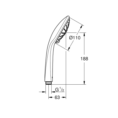 Grohe Euphoria 110 Massage El Duşu 3 Akışlı - 27239000 - 2