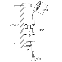 Grohe Euphoria 110 Massage Sürgülü Duş Seti 3 Akışlı - 27231001 - 2