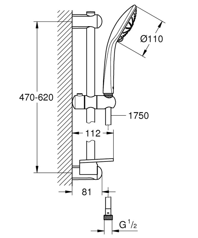 Grohe Euphoria 110 Massage Sürgülü Duş Seti 3 Akışlı - 27231001 - 3