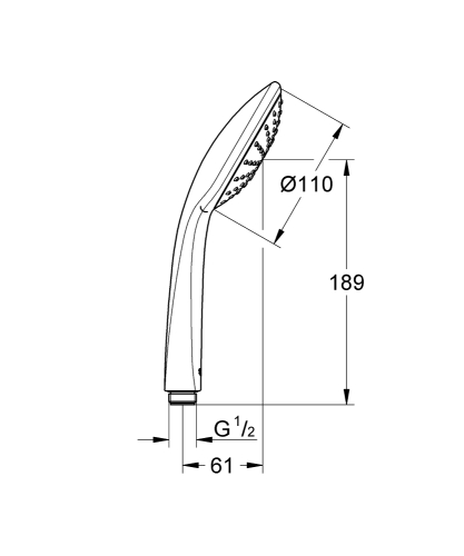 Grohe Euphoria 110 Mono El Duşu 1 Akışlı - 27265000 - 3