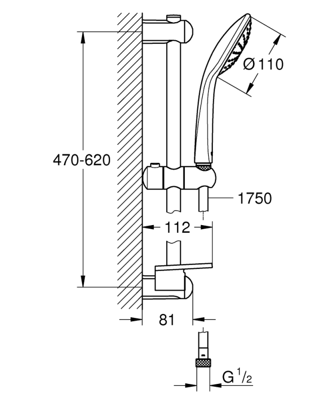 Grohe Euphoria 110 Mono Sürgülü Duş Seti - 2726600E - 3