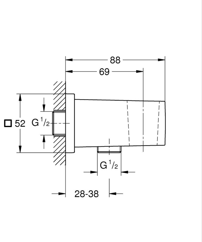 Grohe Euphoria Cube Askılı Duş Çıkış Dirseği - 26370Al0 - 4