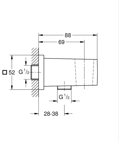 Grohe Euphoria Cube Askılı Duş Çıkış Dirseği - 26370Dl0 - 4