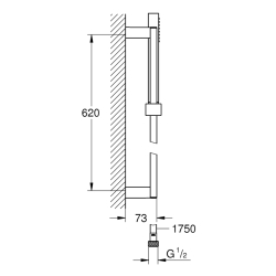 Grohe Euphoria Cube+ Stick Sürgülü Duş Seti - 27891000 - 2