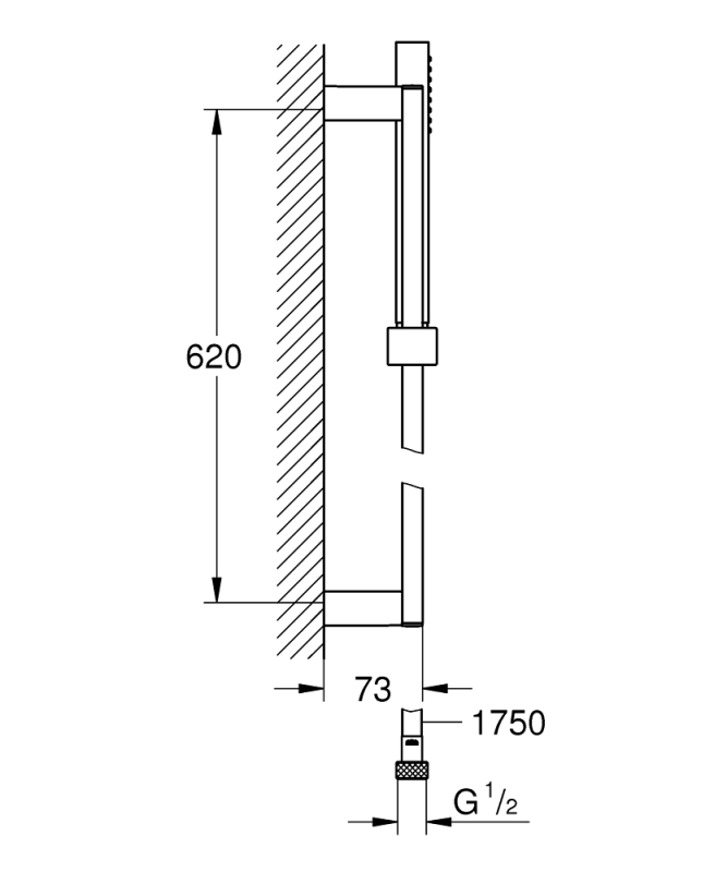 Grohe Euphoria Cube+ Stick Sürgülü Duş Seti - 27891000 - 3