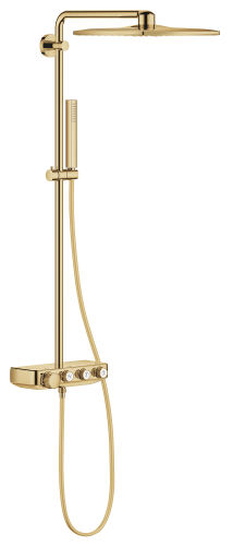Grohe Euphoria SmartControl System 310 Cube Duo Duvara Monte Termostatik Bataryalı Duş Sistemi, Altın - 26508GL0 - 1