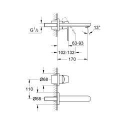 Grohe Eurocosmo 2 Delikli Lavabo Bataryası
S-Boyut - 19381000 - 2