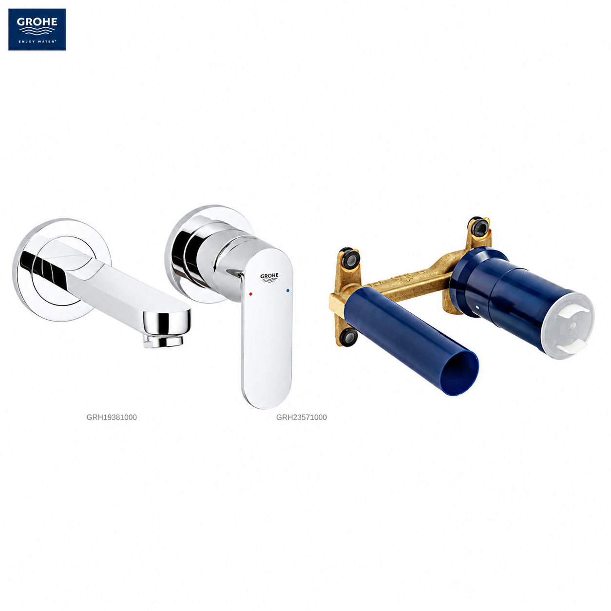 Grohe Eurocosmo 2 Delikli Lavabo Bataryası Seti İç gövde dahil - GROHE