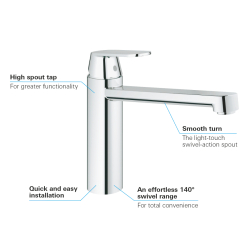 Grohe Eurocosmo Tek Kumandalı Eviye Bataryası - 30193000 - 3