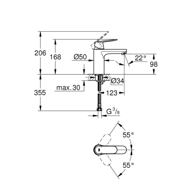 Grohe Eurocosmo Tek Kumandalı Lavabo Bataryası
M-Boyut - 23327000 - 2