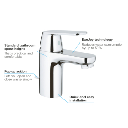 Grohe Eurocosmo Tek Kumandalı Lavabo Bataryası
S-Boyut - 3282500E - 3