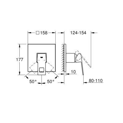 Grohe Eurocube Ankastre Duş Bataryası - 24061000 - 2