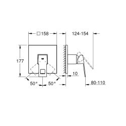 Grohe Eurocube Ankastre Duş Bataryası - 24061Dc0 - 2