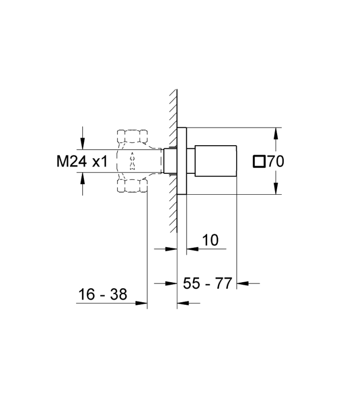 Grohe Eurocube Ankastre Stop Valf - 19910000 - 3