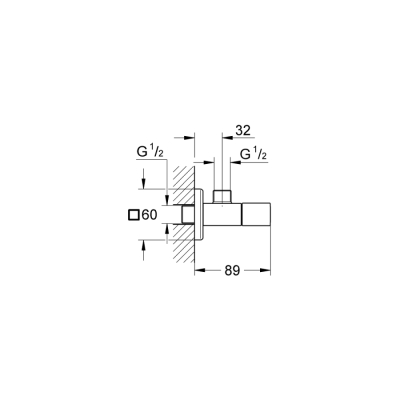 Grohe Eurocube Ara Musluk 1/2