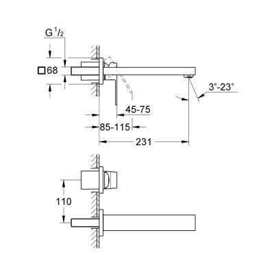 Grohe Eurocube İki Delikli Lavabo Bataryası
M-Boyut - 23447Dc0 - 2