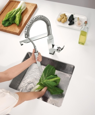 Grohe Eurocube Tek Kumandalı Eviye Bataryası - 31395000 - 4