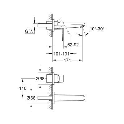 Grohe Eurodisc Cosmopolitan İki Delikli Lavabo Bataryası
M-Boyut - 19573002 - 2