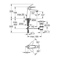Grohe Eurodisc Cosmopolitan Tek Kumandalı Lavabo Bataryası
M-Boyut - 23448002 - 2