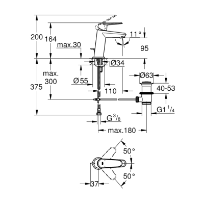 Grohe Eurodisc Cosmopolitan Tek Kumandalı Lavabo Bataryası
S-Boyut - 23049002 - 2