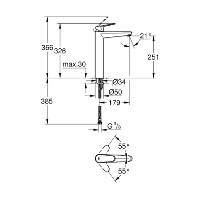 Grohe Eurodisc Cosmopolitan Tek Kumandalı Lavabo Bataryası
Xl-Boyut - 23432000 - 2