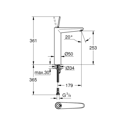 Grohe Eurodisc Joy Tek Kumandalı Lavabo Bataryası
Xl-Boyut - 23428000 - 2