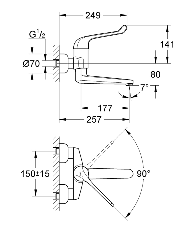 Grohe Euroeco Special Sequential Tek Kumandalı Lavabo Bataryası - 32793000 - 3