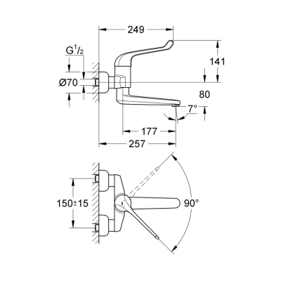 Grohe Euroeco Special Sequential Tek Kumandalı Lavabo Bataryası - 32793000 - 2