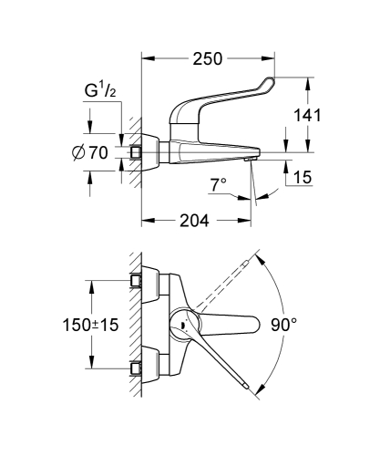 Grohe Euroeco Special Sequential Tek Kumandalı Lavabo Bataryası - 32795000 - 3