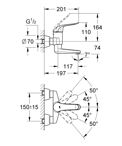 Grohe Euroeco Special Tek Kumandalı Lavabo Bataryası - 32767000 - 3