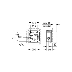 Grohe Europlus E Ankastre Montaj Kutusu 1/2