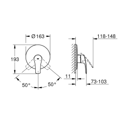 Grohe Eurosmart Ankastre Duş Bataryası - 19451003 