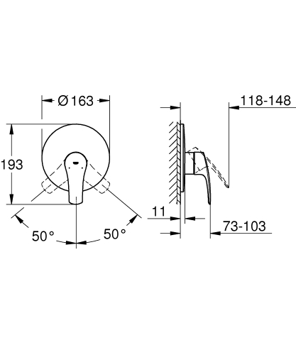 Grohe Eurosmart Ankastre Duş Bataryası (194512433) - 5