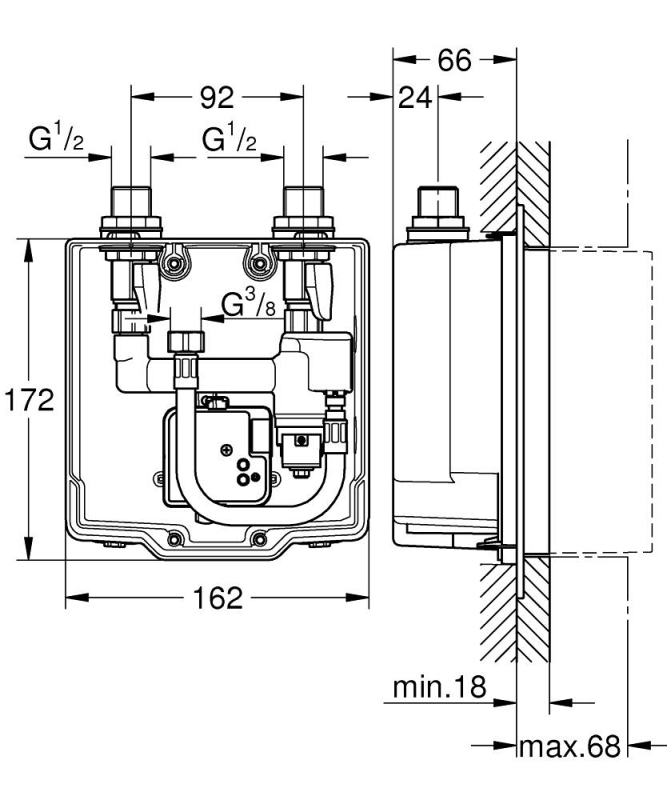 Grohe Eurosmart Cosmopolitan E Ankastre Montaj Kutusu - 36336001 - 4
