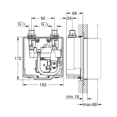 Grohe Eurosmart Cosmopolitan E Ankastre Montaj Kutusu - 36336001 - 2