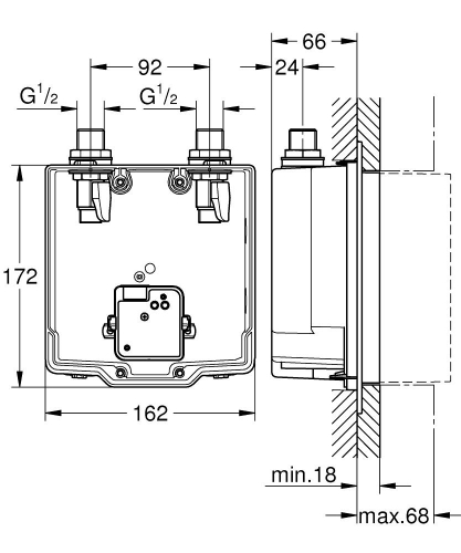 Grohe Eurosmart Cosmopolitan E Ankastre Montaj Kutusu - 36339001 - 4