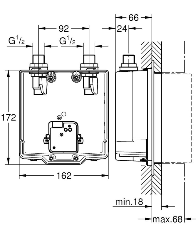 Grohe Eurosmart Cosmopolitan E Ankastre Montaj Kutusu - 36339001 - 4