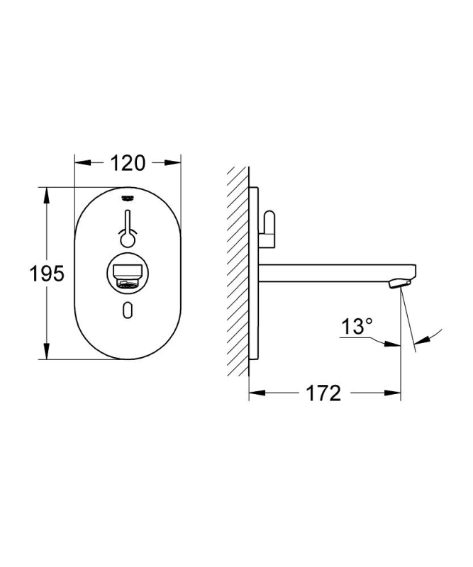 Grohe Eurosmart Cosmopolitan E Fotoselli Lavabo Bataryası, Çift Su Girişli
Ayarlanabilir Sıcaklık Sınırlayıcısı - 36315000 - 3