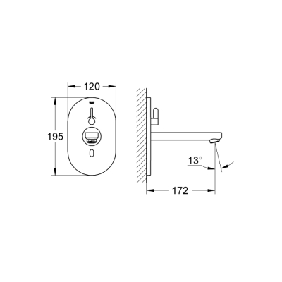 Grohe Eurosmart Cosmopolitan E Fotoselli Lavabo Bataryası, Çift Su Girişli
Ayarlanabilir Sıcaklık Sınırlayıcısı - 36315000 - 2