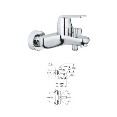 Grohe Eurosmart Cosmopolitan Sıva Üstü Set - 3