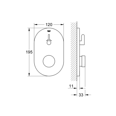 Grohe Eurosmart Cosmopolitan T Zaman Ayarlı Duş Bataryası 1/2