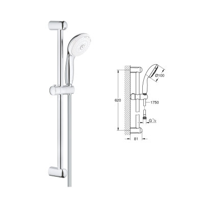 Grohe Eurosmart Sıva Üstü Set - 2