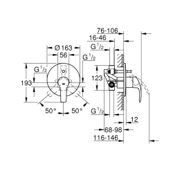 Grohe Eurosmart Tek Kumandalı Banyo Bataryası - 33305002 - 2