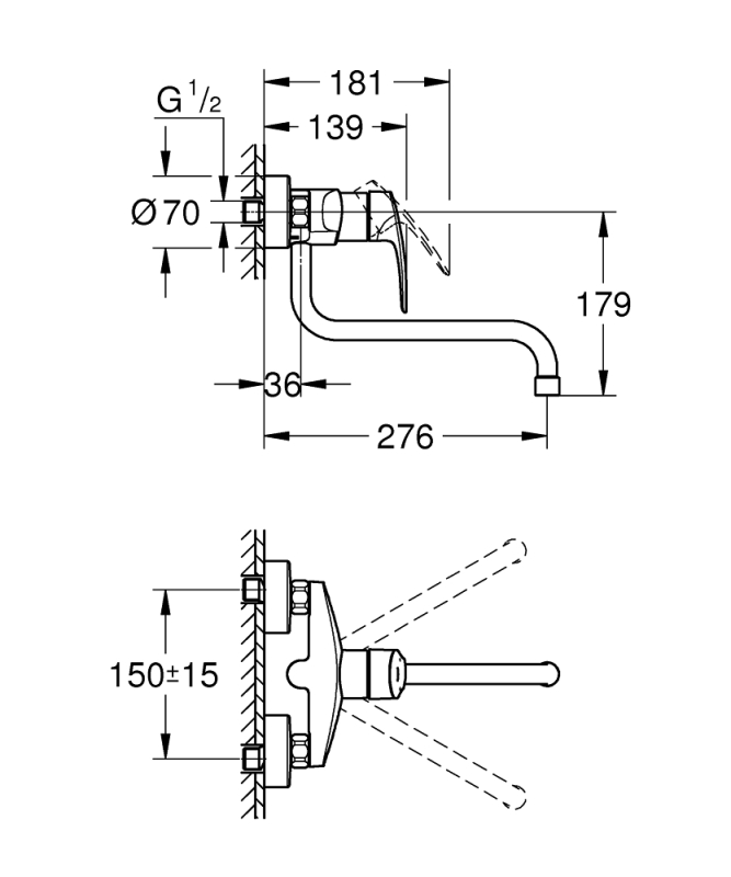 Grohe Eurosmart Tek Kumandalı Eviye Bataryası - 32224003 - 5