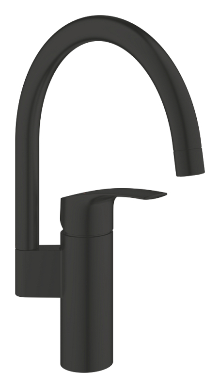 Grohe Eurosmart Tek Kumandalı Eviye Bataryası Mat Siyah - 332022433 - 1