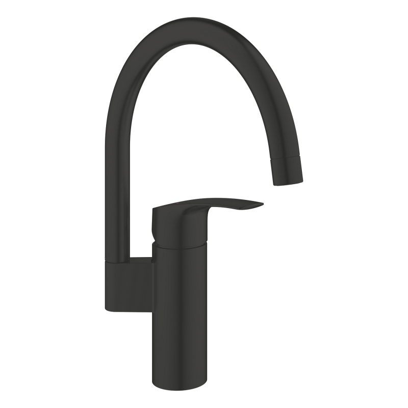 Grohe Eurosmart Tek Kumandalı Eviye Bataryası Mat Siyah - 332022433 - 2