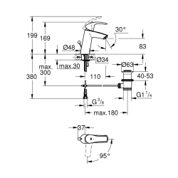 Grohe Eurosmart Tek Kumandalı Lavabo Bataryası
M-Boyut - 2339310E - 2