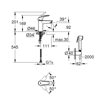 Grohe Eurosmart Tek Kumandalı Lavabo Bataryası
S - Boyut - 23124003 - 2