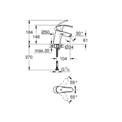 Grohe Eurosmart Tek Kumandalı Lavabo Bataryası
S-Boyut - 32467002 - 2